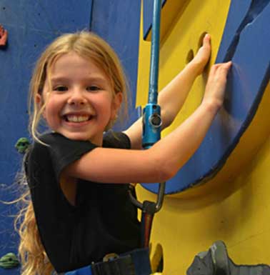 birthday girl climbing